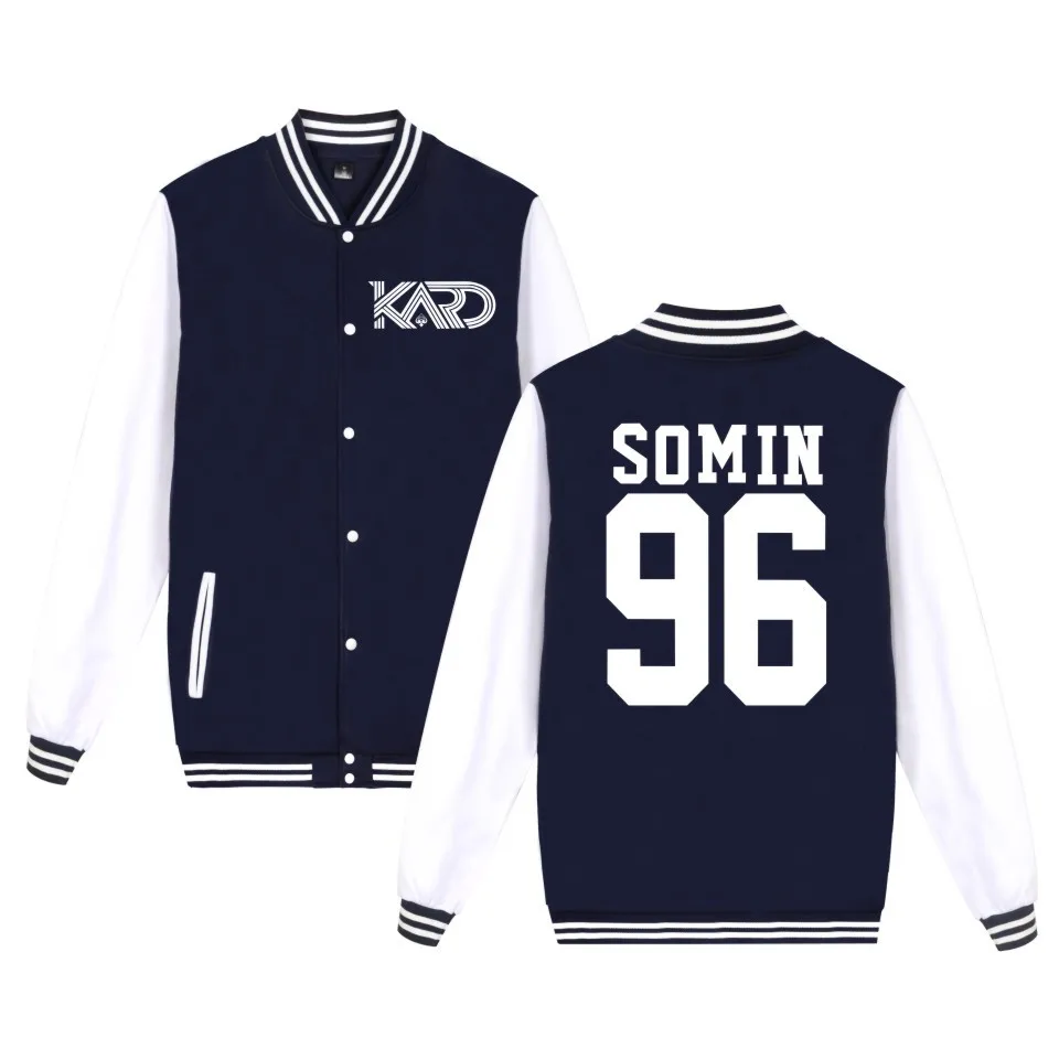 Jual Korea co ed Jaket K pop kelompok K.A.R.D Moombahton EDM KARD SOMIN Fashion Bisbol Seragam Plus Ukuran 4XL