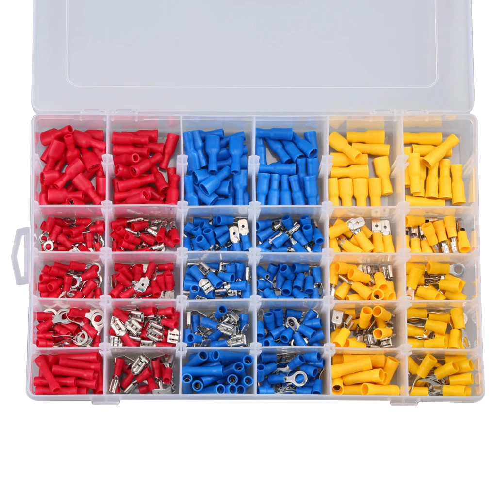 

2018 New 250pcs Heat Shrink/480pcs Cold Pressing Electrical Wire Crimp Terminals Insulation Wire Connectors Set