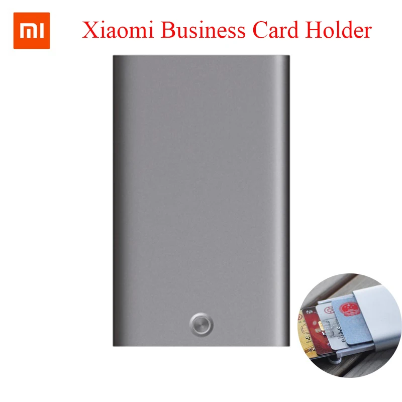

Xiaomi MIIIW Card Case Automatic Pop Up Box Cover Card Holder Mijia Metal Wallet ID Portable Storage Bank Card Credit Card 5