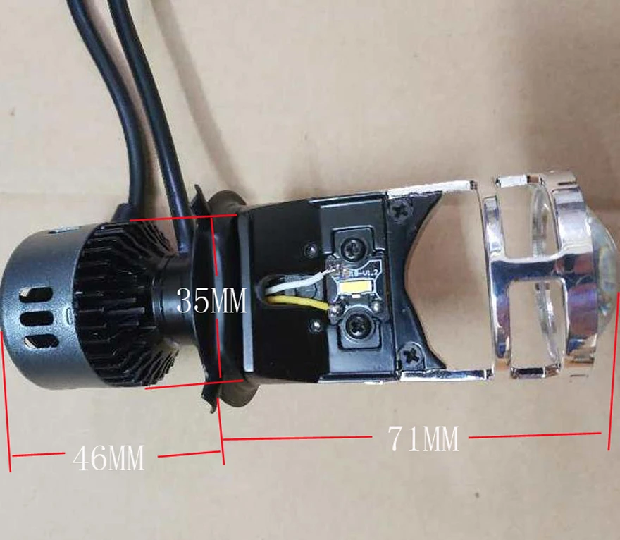 DLAND собственный Смарт мини H4 Легкая установка би светодиодный объектив проектора комплект, малый размер 35 Вт Мощность лампы с отличным лучом