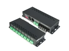 LT-880 Led 24CH DMX-PWM Constant Voltage Decoder Controller DC5-24V 3A*24CH CV PMW output Drive for RGB Led Lights Lamp RJ45