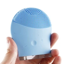 Силиконовая Очищающая электрическая Вибрирующая щетка для чистки пор массажер для лица средство для глубокого очищения повышает эластичность кожи