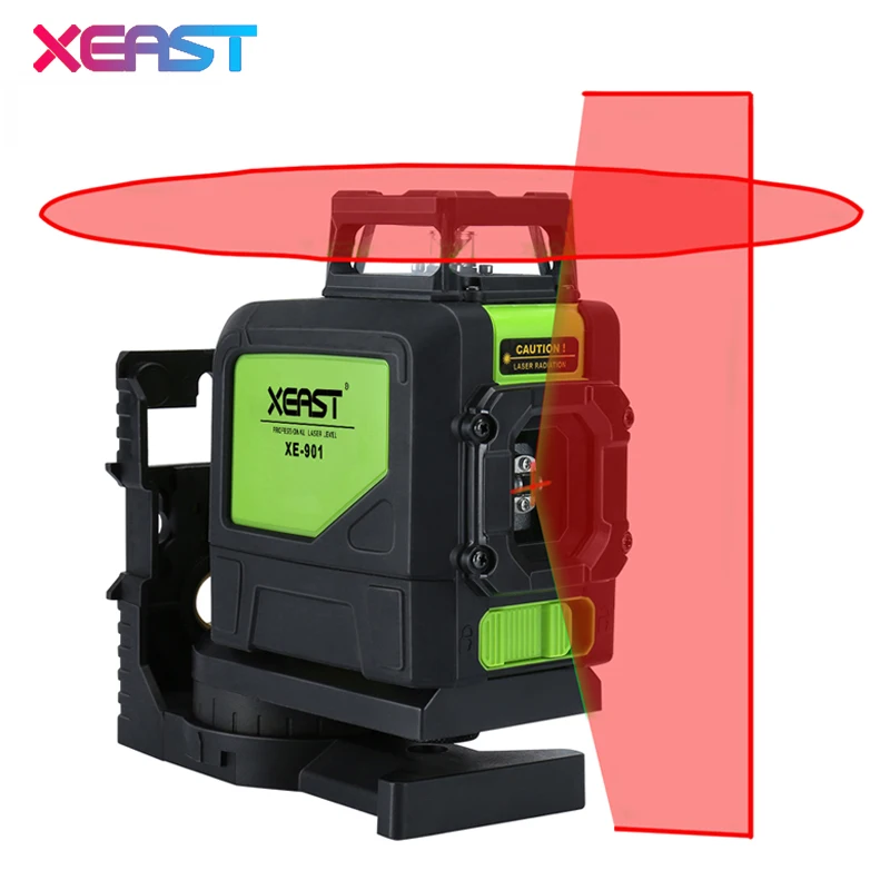 XEAST XE 901 3D Laser Level Meter 5 Lines 360 Degrees Self Leveling ...