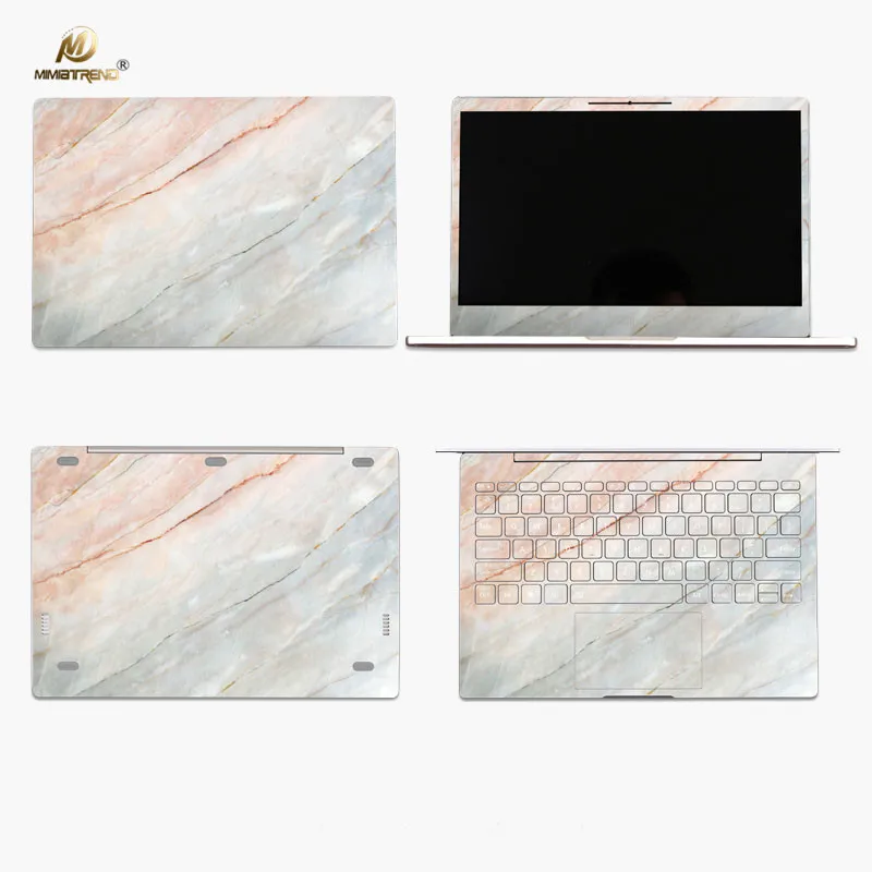 

Mimiatrend Hot Coral Marble Grain Full Body Cover Laptop Stickers for for Xiaomi Air 12 13 12.5 13.3 Inch Protective Skin