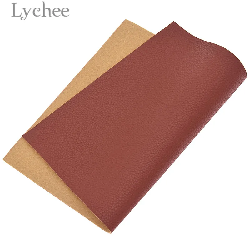 Lychee Life 21x29 см A4 личи искусственная кожа ткань сплошной цвет Замша Синтетическая Кожа DIY швейный материал для сумок одежды - Цвет: 4