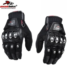 Mad Moto Moto Guantes de Moto de Carreras Caballero A Caballo de Deporte Al Aire Libre Dedo Completo Guante de Acero Tejido de Malla Transpirable Hombres de Las Mujeres