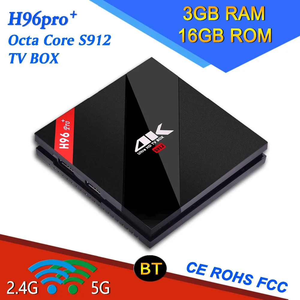Qixi H96pro + Amlogic S912 3 ГБ Оперативная память 16 Встроенная двухдиапазонный Wi Fi 2 4 г/5 г BT 1