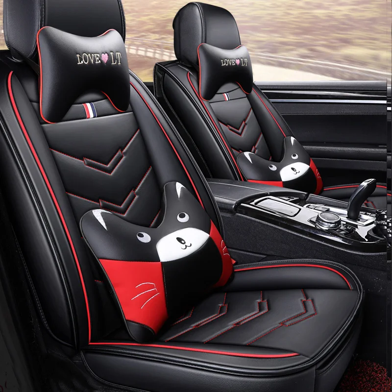 Высокое качество ПУ кожа мультфильм авто чехлы для сидений Ford Mondeo Focus 2 3 kuga Fiesta EDGE