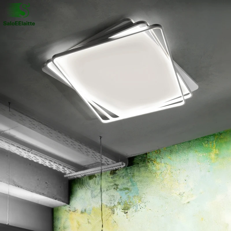 

Living Room Minimalism Modern Dimmable Led Ceiling Lights Rectangle Aluminium Luminarias Ceiling Lamp Led Lamparas Fixtures