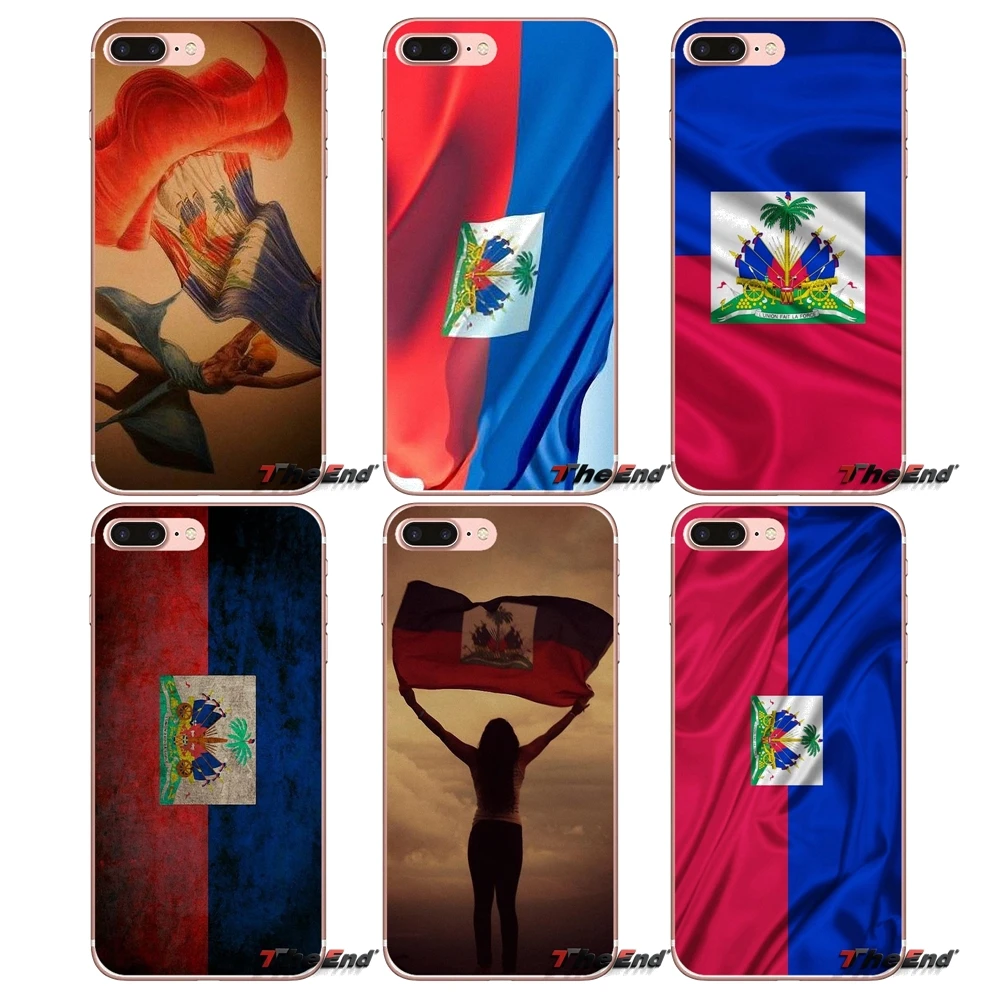 

For Samsung Galaxy S3 S4 S5 MINI S6 S7 edge S8 Plus Note 2 3 4 5 Grand Core Prime Vintage Haiti Haitian Flag Banner Case