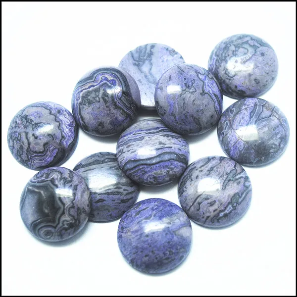 

5pcs nature purple jasperr stone cabochons 20mm round shape CABS metal base pendants making accessories