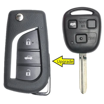 Keyforkess CHIEDERE 433.92MHz 4D67 Circuito Integrato 89071-05010 Aggiornato di Vibrazione Pieghevole 3 Tasto Chiave A Distanza Dell'automobile Fob TOY43 Lama per per Toyota Avensis - KEYECU CHIEDERE 433 92MHz 4D67 Circuito Integrato 89071 05010 Aggiornato di Vibrazione Pieghevole 3 Tasto