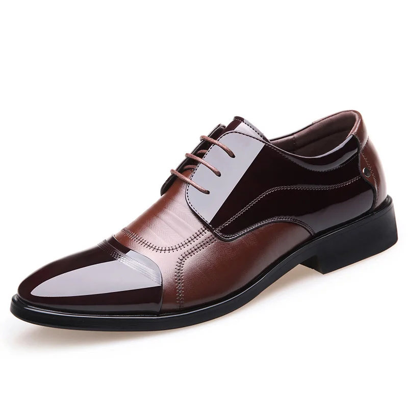 

Spring New mens dress shoes Fashion formal shoes Business oxfords Men Shoes Genuine Leather derby shoes Soft Casual Men's Flats