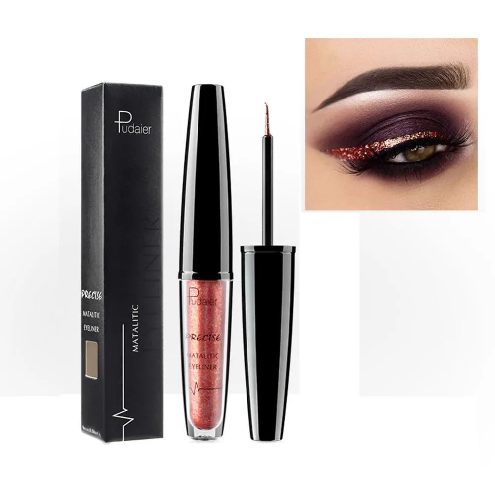 Pudaier Brand Eyeliner 16 Colors White Gold Super Glitter Eyeliner New