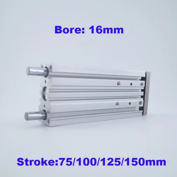

Bore 16mm stroke 75/100/125/150mm double acting compact guide cylinder MGPM Slide bearing/MGPL Ball bushing actuator pneumatic