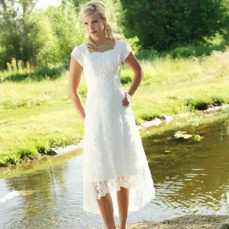 Rustic Vintage Wedding Dresses High Low