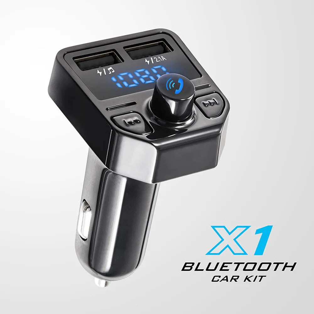 2018 Новый X1 автомобиля Bluetooth Hands-free fm-передатчик USB Зарядное устройство MP3 музыкальный плеер