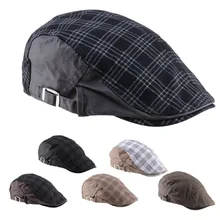 Лидер продаж! Новинка мода плед кепки путешествия Гольф Gorras Планас boina берет Для Мужчин's Шапки