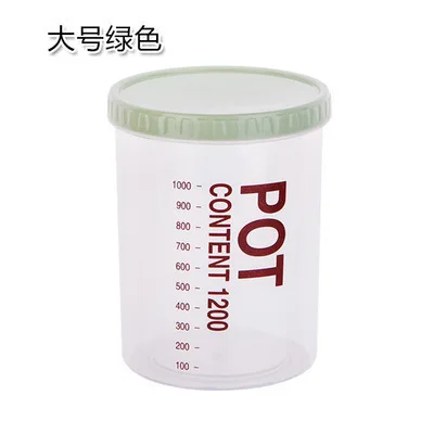 Многофункциональная Пластиковая прозрачная герметичная банка для кухни зерно кофе сахар сладкий сохранить сохранение свежести баночка закуски пищевые контейнеры 1 шт - Цвет: 16