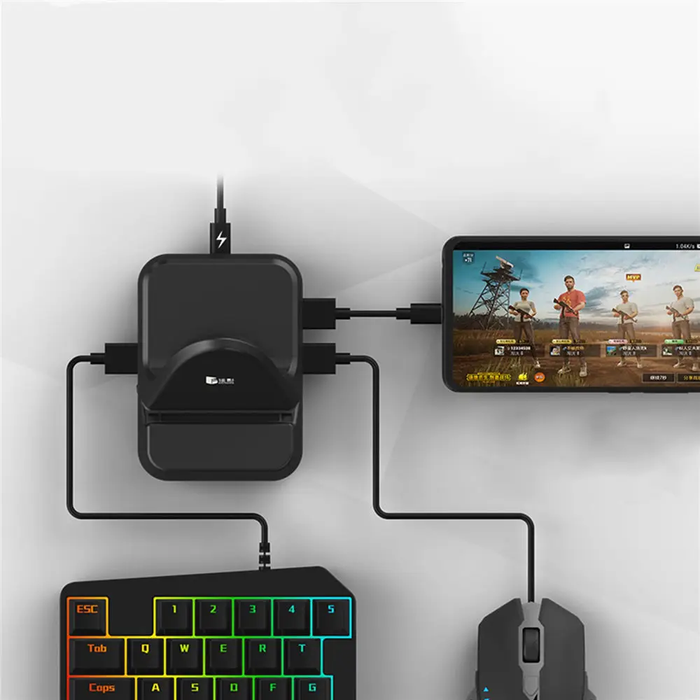  NEX Gamepad Keyboard Mouse Converter Station Bluetooth Adapter Dock for Mobile PUBG l1r1 Joystick F