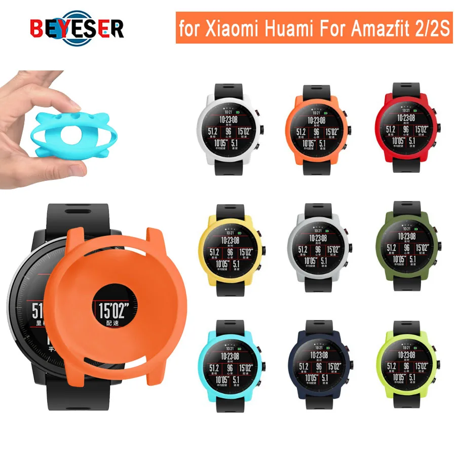 Защитный чехол для Xiaomi Huami для Amazfit 2/2 S Stratos полная Рамка силиконовый защитный чехол для amazfit 2 stratos корпус для часов