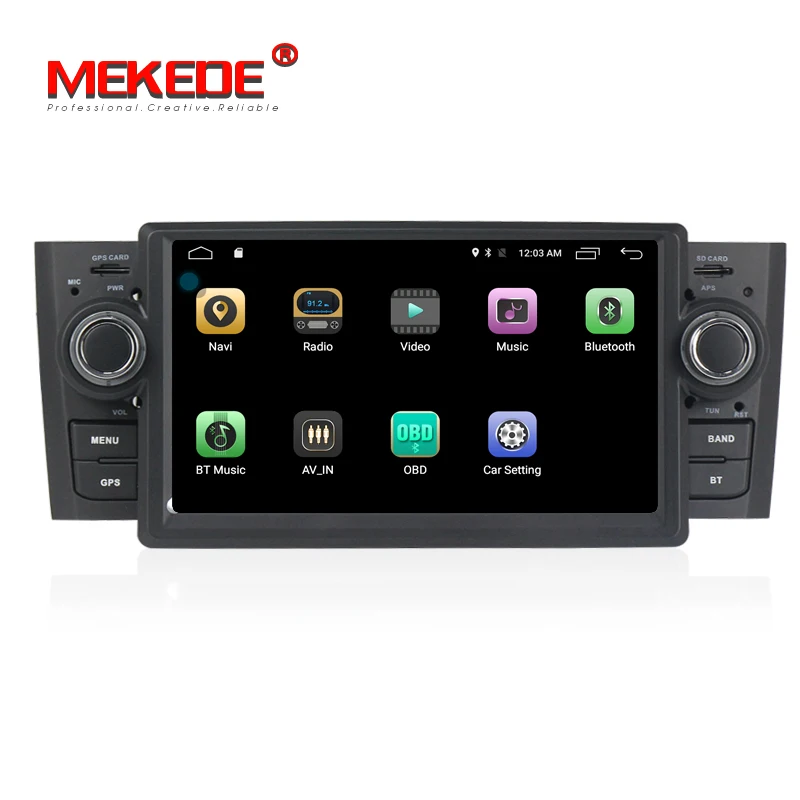 Discount New Arrival! 7" HD1024*600 Car multimedia Player Navigation GPS DVD for Fiat Grande Punto/Linea 2007-2012 android 7.1 system 3