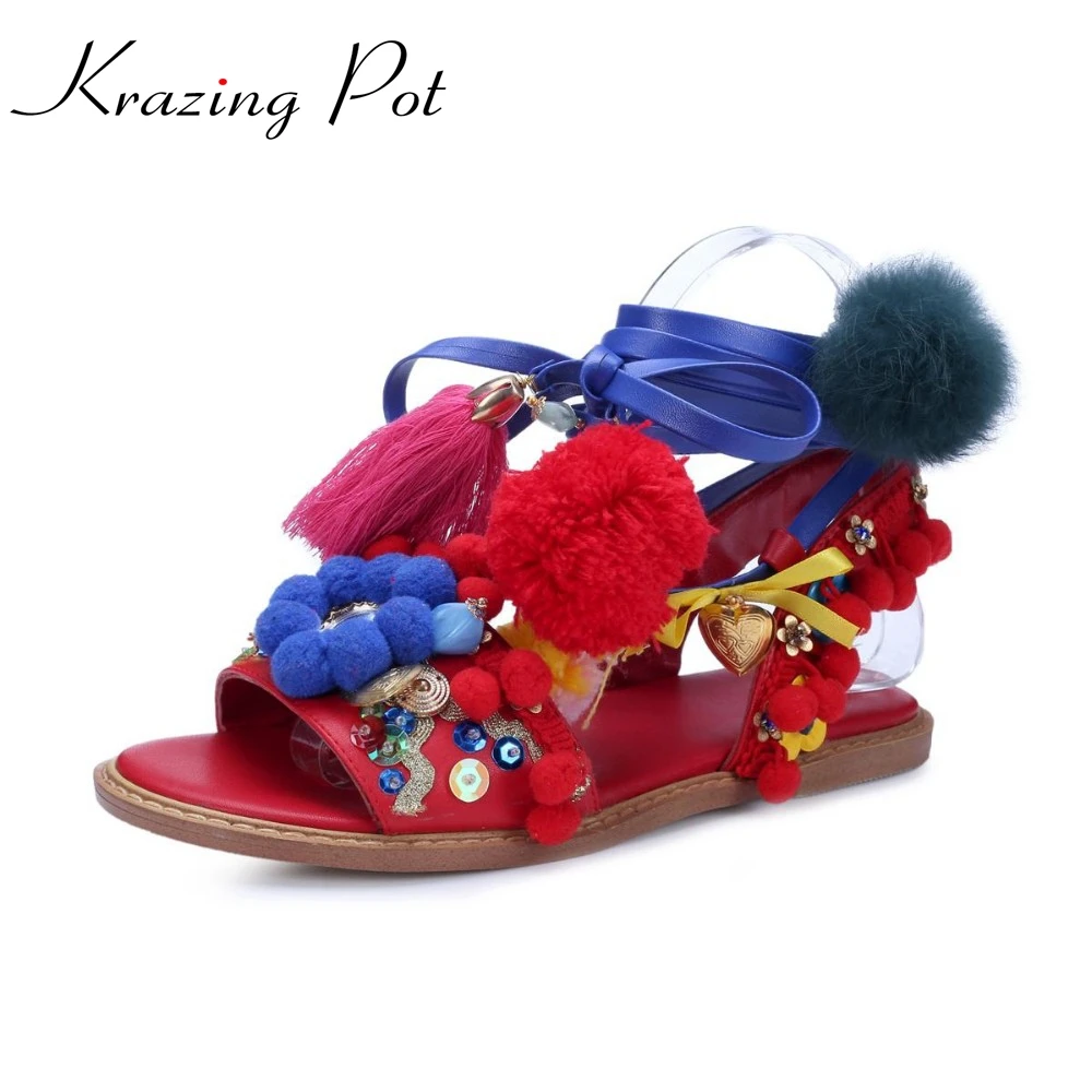2017 New fashion Chinese style brand shoes sexy flower ankle lace up women sandals colors ball