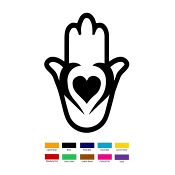 

11.3*16cm Mural Hamsa Hand Amulet Symbol Car Sticker For Truck Window Bumper Auto SUV Door Laptop Kayak