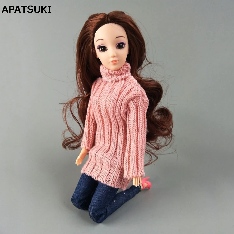 Кукольные аксессуары 1/6 розовые вязаные тканые Топы ручной работы одежда свитер