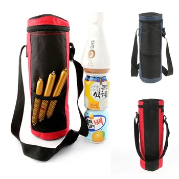 

2L Insulated Bottle Drink Wine Carrier Tote Bag Travel Picnic Cooler with Strap Picnic Lunch Bag Cooler Camping Hiking Supplies