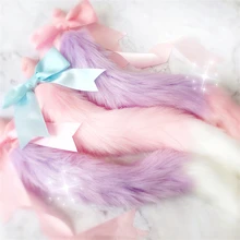 Cola de zorro suave japonesa de alta calidad, lazo de silicona, tapón Anal, accesorios de Cosplay eróticos, Juguetes sexuales para adultos para parejas