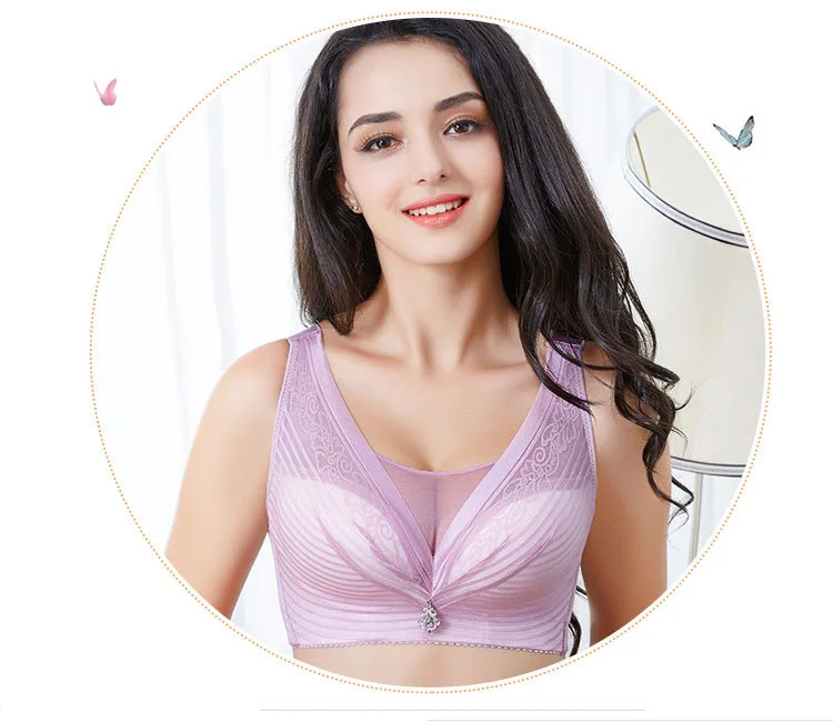 Jerrinut Plus Size Bras For Women 110 115 120 Sexy Push Up Bralette Large Size CDE Cup Wireless Brassiere BH Lingerie Bra   25