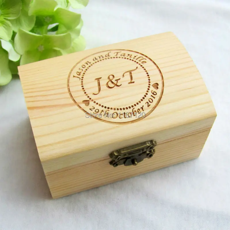personalized rustic gift wedding ring bearer box custom your names and date engrave wood wedding ring - Wedding Ring Boxes personalized rustic gift wedding ring bearer box custom your names and date engrave wood wedding ring - Wedding Ring Boxes