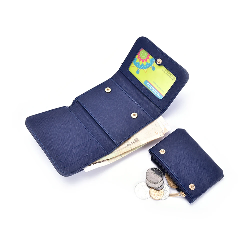 Women Short Wallet credit card holder Crown decorated Small Mini PU Leather Coin Purse luxury brand wallets designer purse
