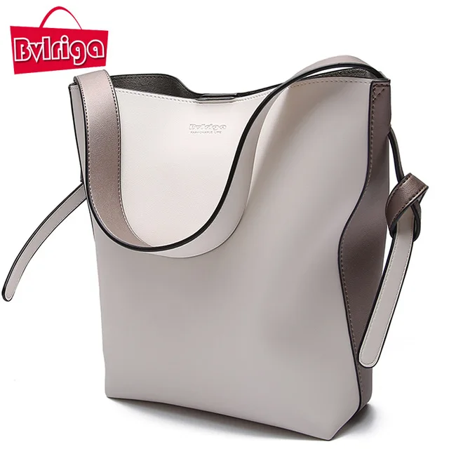 

BVLRIGA Brand Luxury Handbags Women Bag Designer Women Leather Bag Female Shoulder Bag Women Messenger Bags Bucket Tote Big 2019