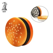 SY творческой личности в форме гамбургера шлифовальная машина 3 Слои металлический измельчитель табака и травы специй устройство для измельчения, курение аксессуары