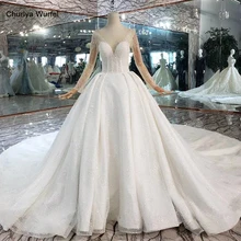 HTL441 западные свадебные платья со шлейфом, иллюзия, длинные рукава, кристалл, свадебное платье, свадебные платья, новая мода, robe de mariee