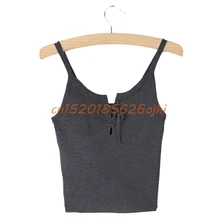 Женский жилет для бега, топики с перекрестной шнуровкой спереди, Бюстье на бретелях, укороченный топ, Майка без косточек, Ropa UNS-OKLE