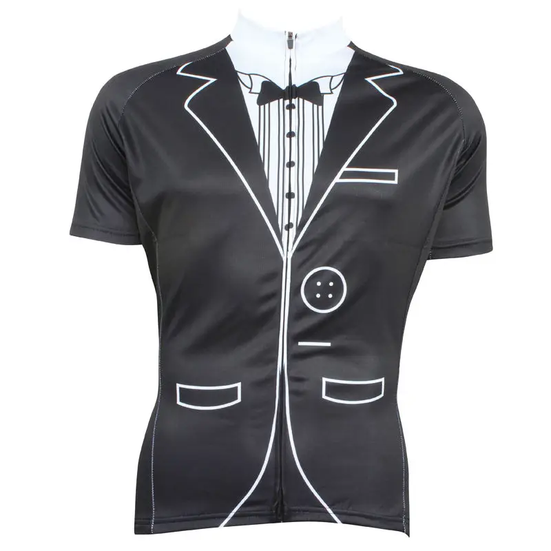 

Alien SportsWear Gentleman Style Cycle Clothes Men Summer Quick Dry Short Sleeve Bike Apparel Black Ropa Ciclismo Size XS-5XL