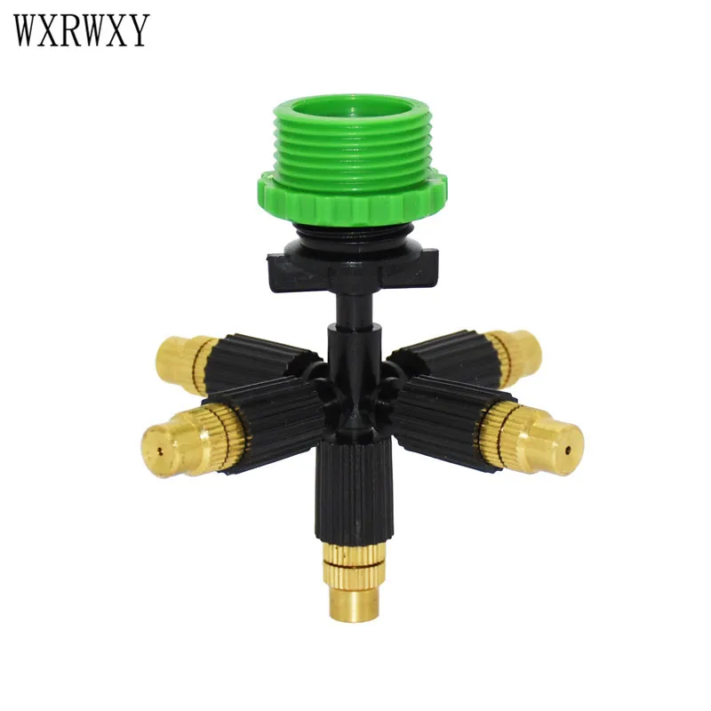 Садовое орошение wxrwxy 4 стороннее Латунное сопло для крестообразного распыления
