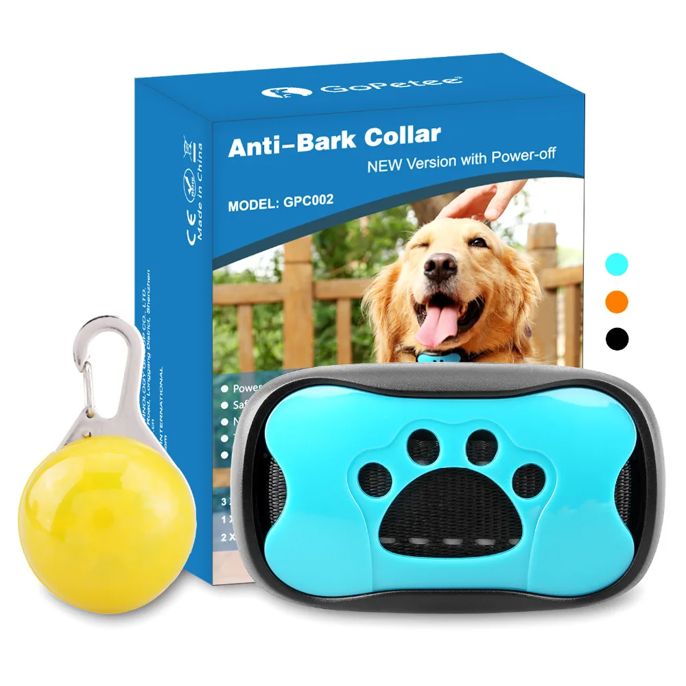 

Pet Dog Training Collar Waterproof Rechargeable Anti Bark Collar Vibration Stop Barking Rechargeable collier chien lumineux #40
