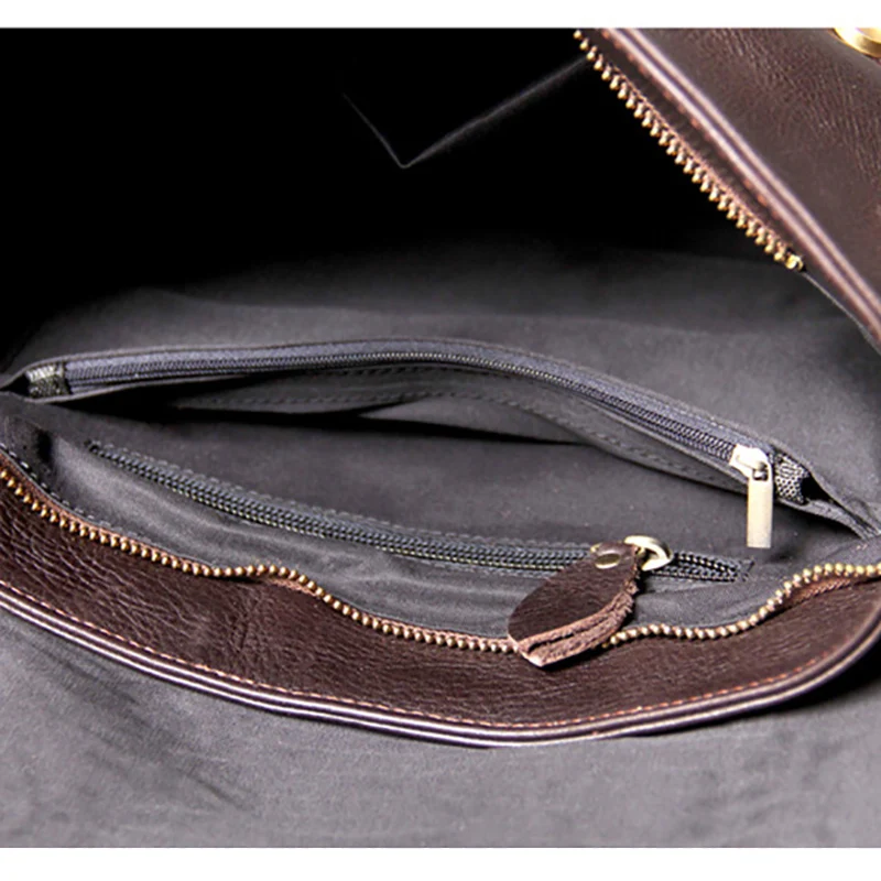 AETOO Simple Classic head cowhide Briefcase Light  male and female leather shoulder crossbody bag