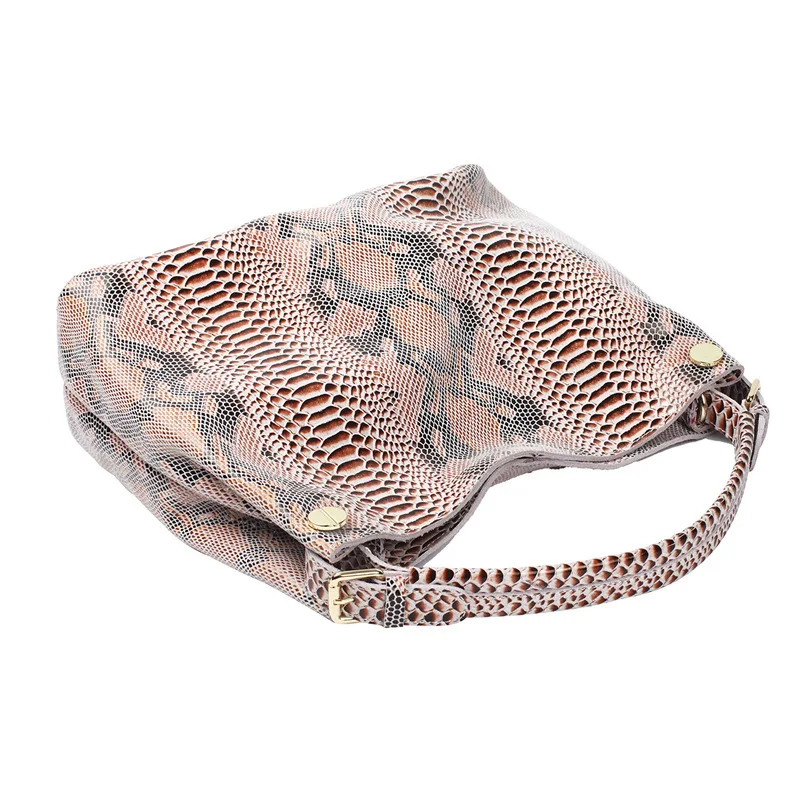 VM الأزياء قبلة 2018 جديد اعوج نمط جلد طبيعي Crossbody أعلى-حقائب بيد للنساء ثعبان حقيبة السيدات الأفاق حقائب