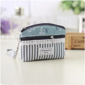

Cotton striped floral women mini clutch handbags ladies small money pouches bags bolsas femininas bolsos mujeres for girls