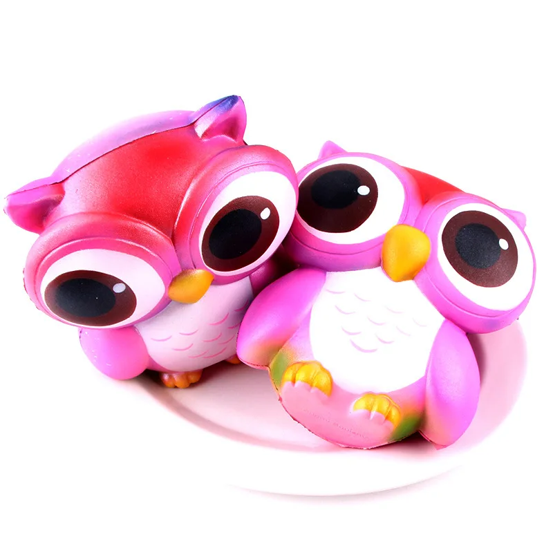 Jumbo Kawaii сова Squishy животных Slow Восходящая Squeeze телефон ремни Squishies Детские игрушки