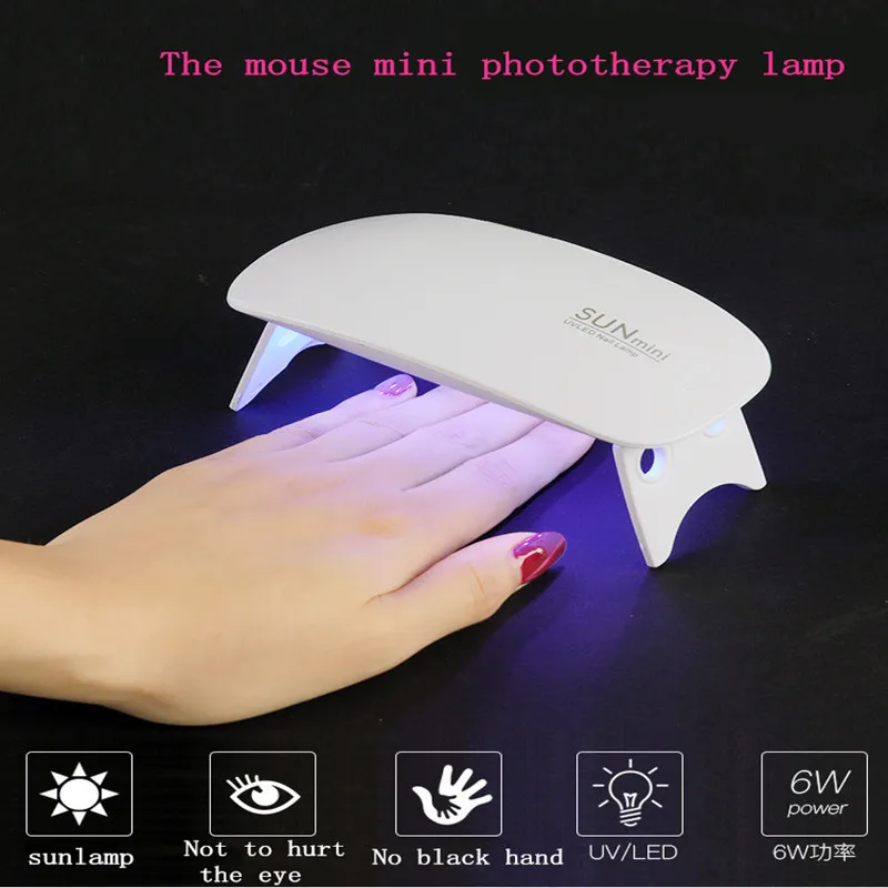 

40PCSThe mouse mini led phototherapy light armour oil glue dryers USB phototherapy machine beginners manicure tools