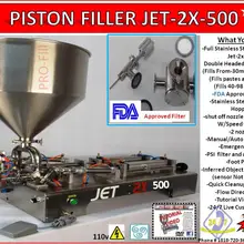 Jet 2x500 A/E лосьон крем-шампунь наполнитель мед соус-паста арахиса маслозаливочная машина пневматический цилиндр головки поршневой цилиндр