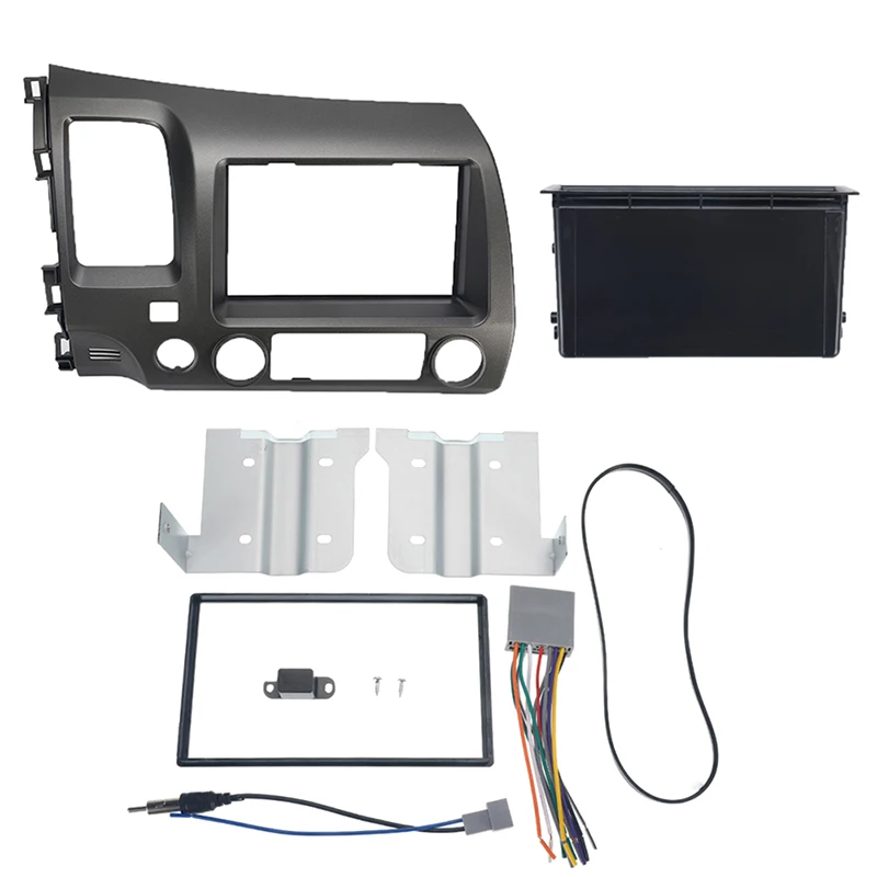 

1 Set Car Radio Stereo 2 Din Taupe Dash Kit Multimedia Video Player Navigation GPS Frame Fascias For Honda Civic 2006-2011