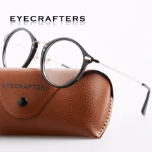 Брендовые дизайнерские ретро круглые женские оптические очки оправа винтажный с прозрачными стеклами оправы для очков винтажные очки