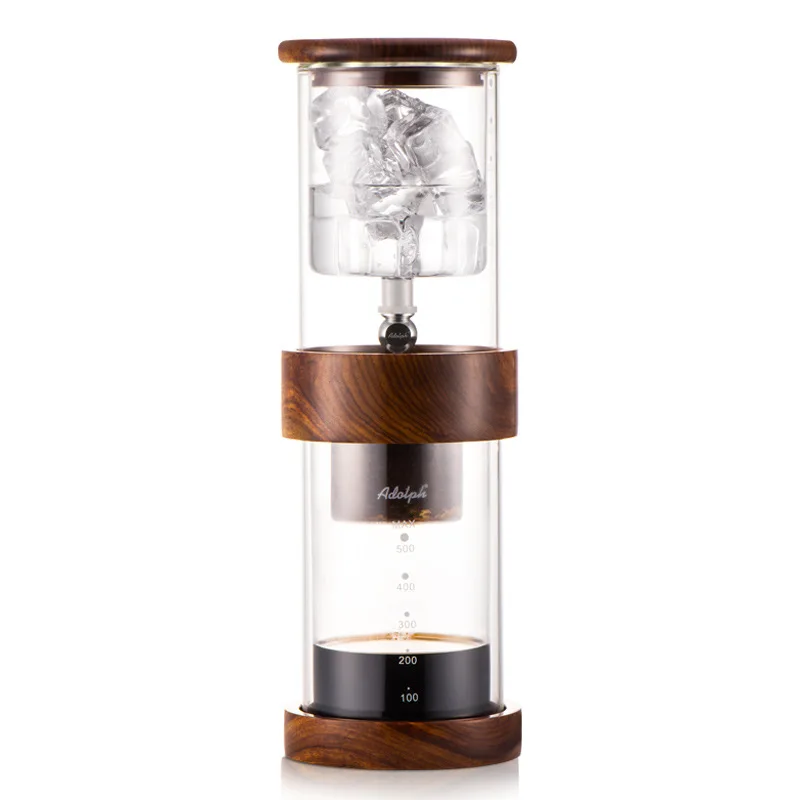 Cold Brew Coffee Dripper Adjustable Ice Drip Dripper with Glass Carafe